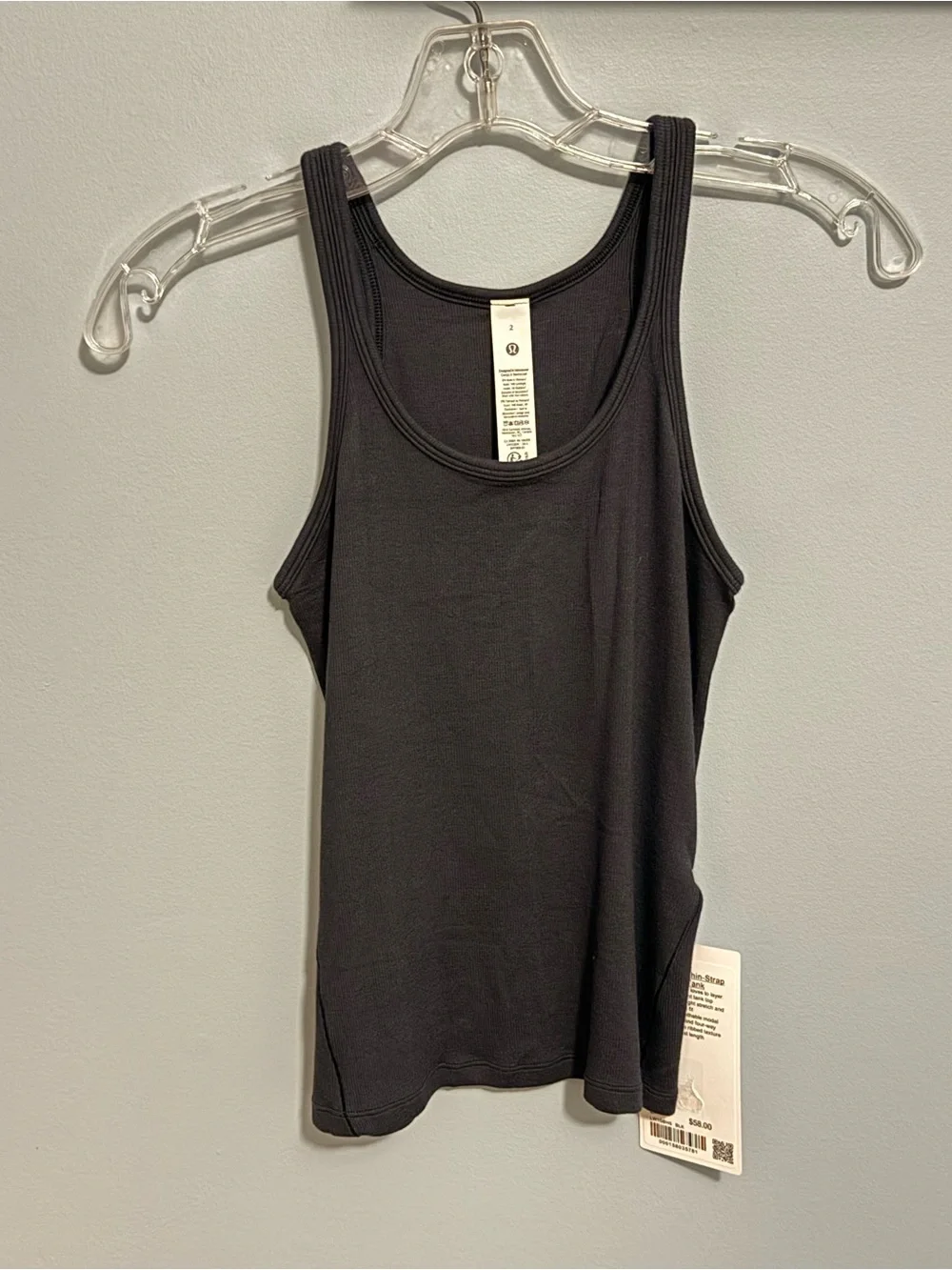 NWT‼️ Lululemon Hold Tight Thin-Strap Black Racerback Tank (Size 2)